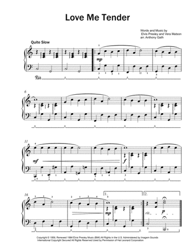 Love Me Tender (arr. Anthony Gath)