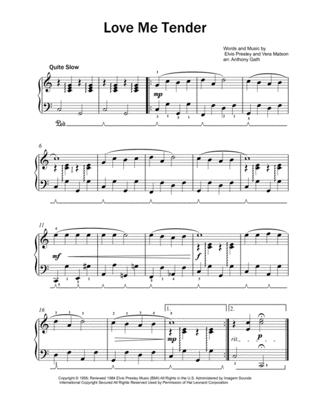 Love Me Tender (arr. Anthony Gath)