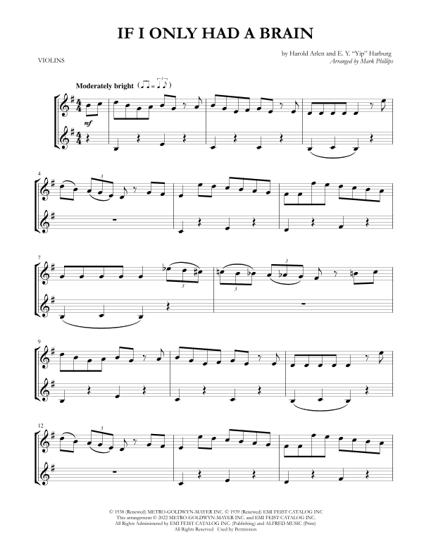 If I Only Had A Brain (arr. Mark Phillips)