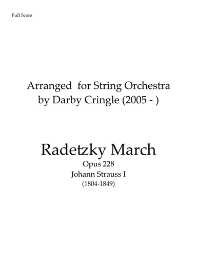 Radetzky March (arr. Darby Cringle)
