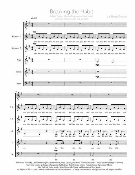 Breaking The Habit (arr. Bryan Sharpe)