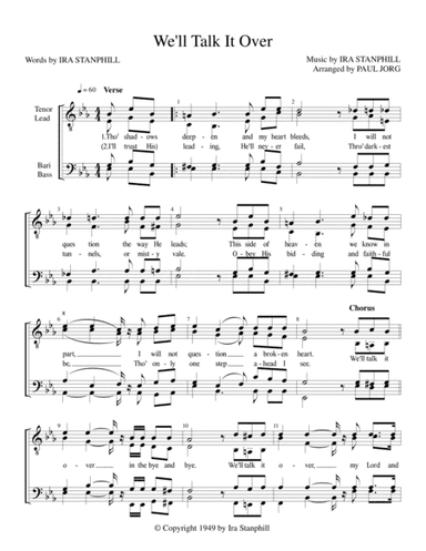 We'll Talk It Over (arr. Paul A. Jorg)
