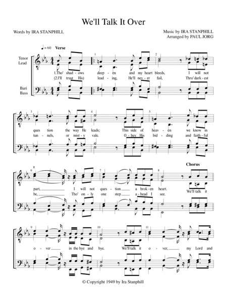 We'll Talk It Over (arr. Paul A. Jorg)