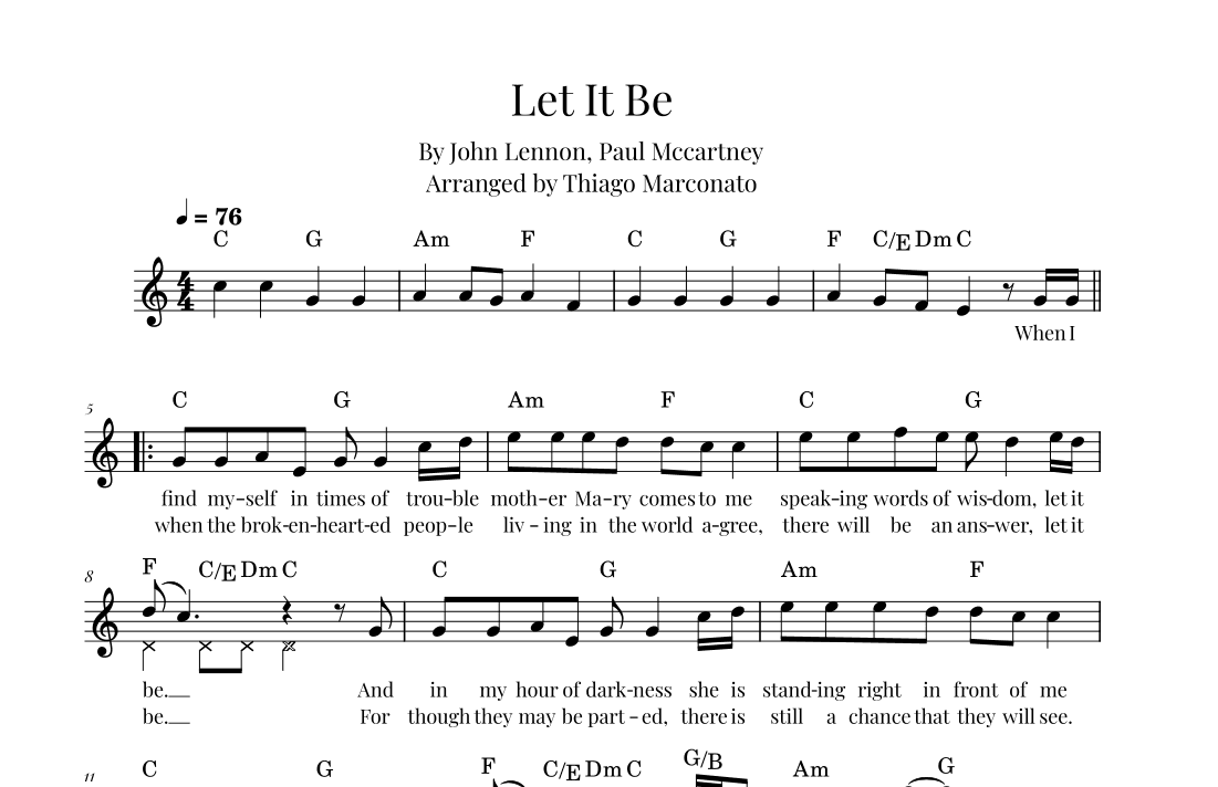 Let It Be (arr. Thiago Marconato)