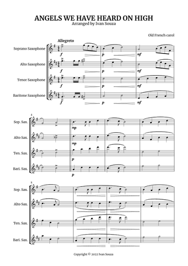 ANGELS WE HAVE HEARD ON HIGH (arr. Ivan Souza)