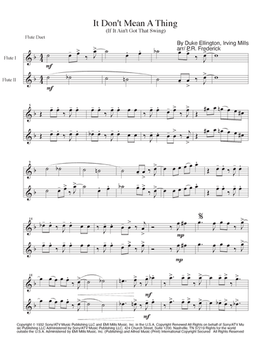 It Don't Mean A Thing (if It Ain't Got That Swing) (arr. P. R. Frederick)