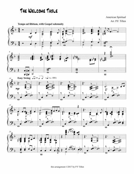 The Welcome Table (arr. PFTMusic)