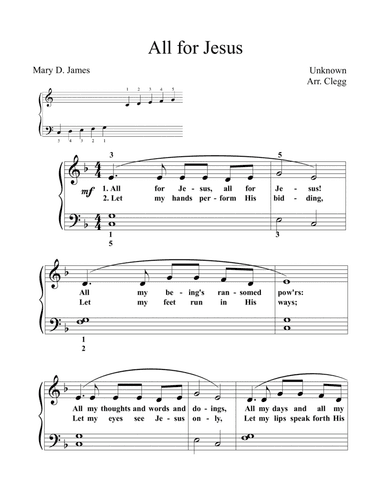 All for Jesus (arr. Colleen Clegg)