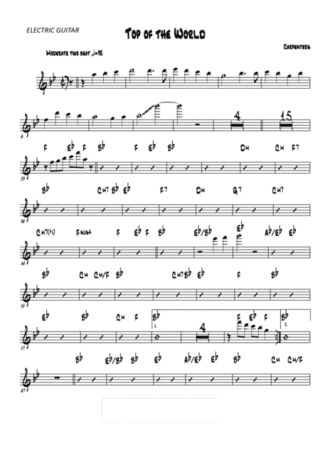 Top Of The World (arr. Rob Woodward)
