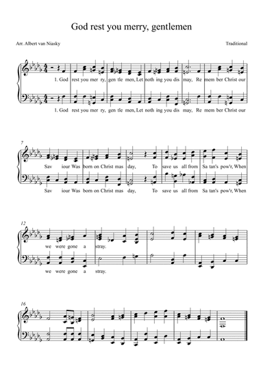 God rest you merry, gentlemen_F minor key (arr. Albert van Niasky)