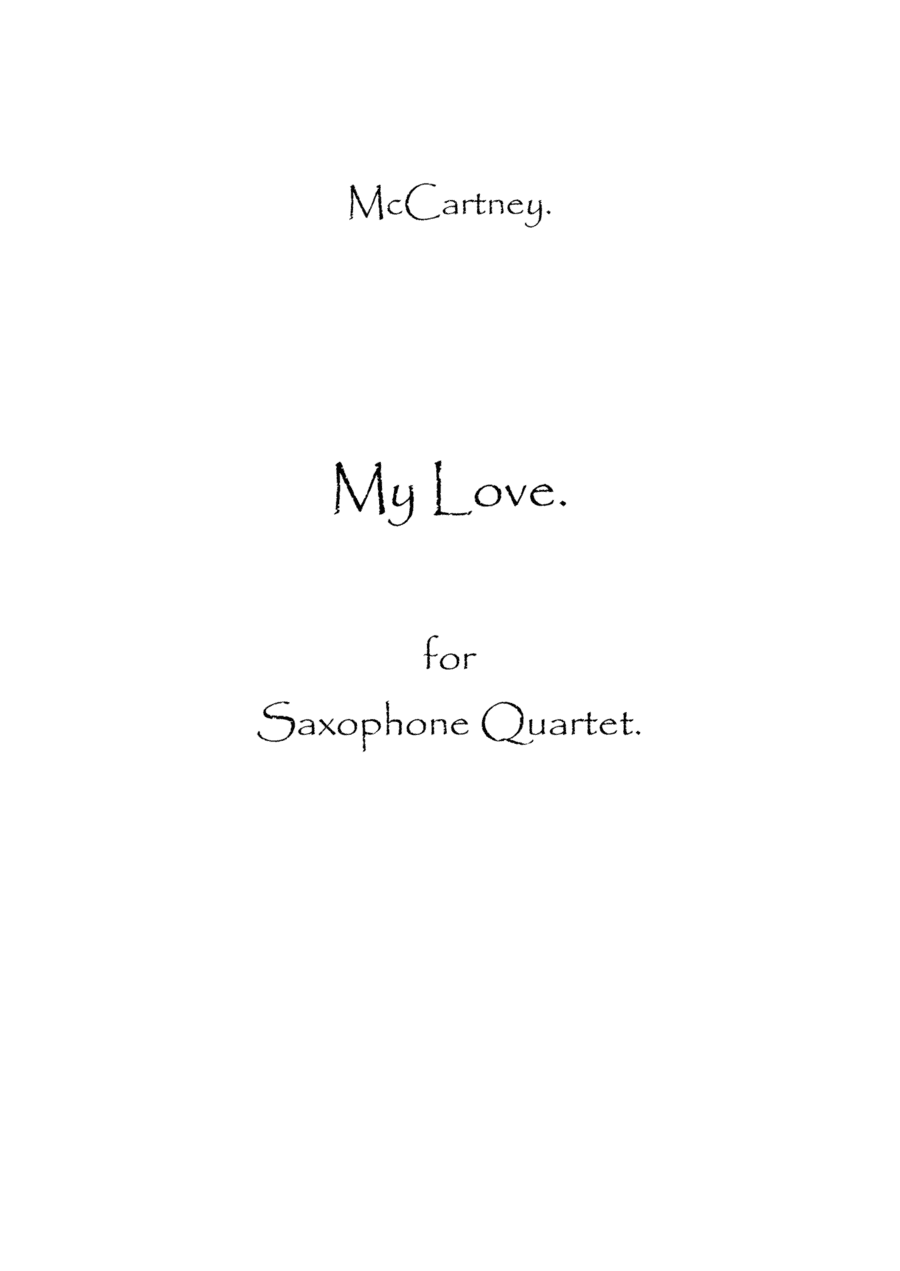 My Love (arr. Spence Bundy)