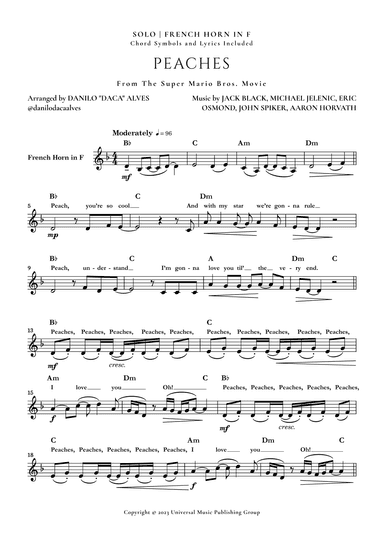 Peaches (arr. Danilo "Daca" Alves)