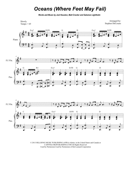 Oceans (Where Feet May Fail) (arr. Stephen DeCesare)