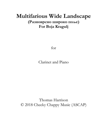 Multifarious Wide Landscape
