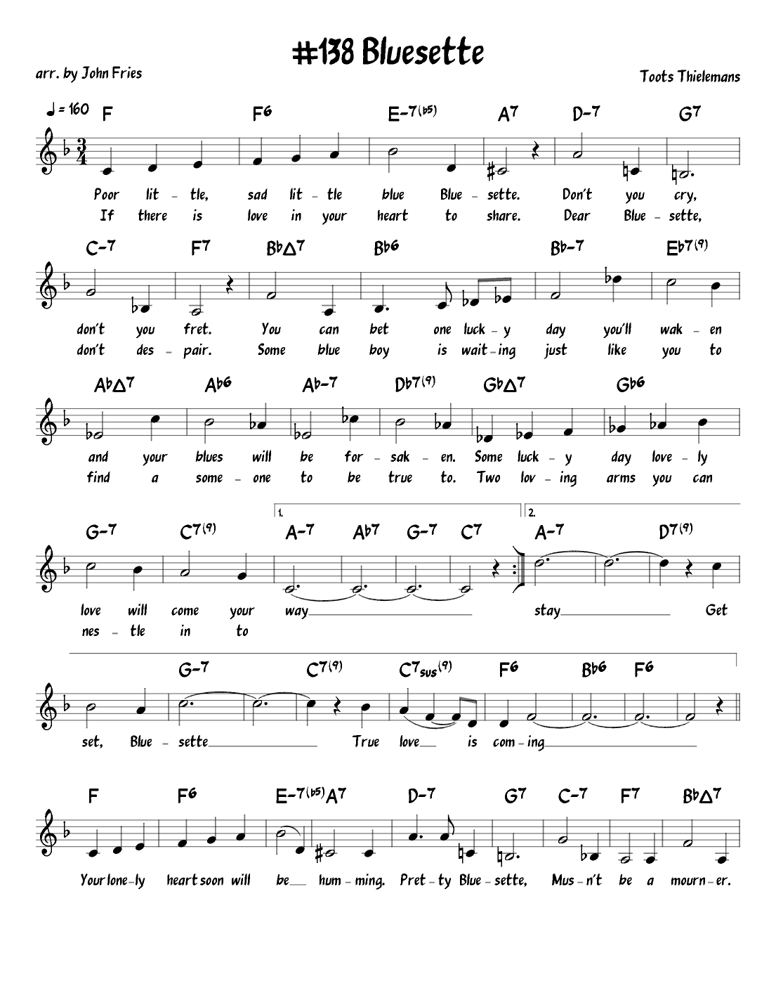 Bluesette (arr. John Fries)