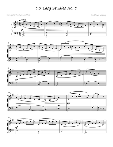 15 Easy Studies No. 1 (arr. Virtuoso Music)