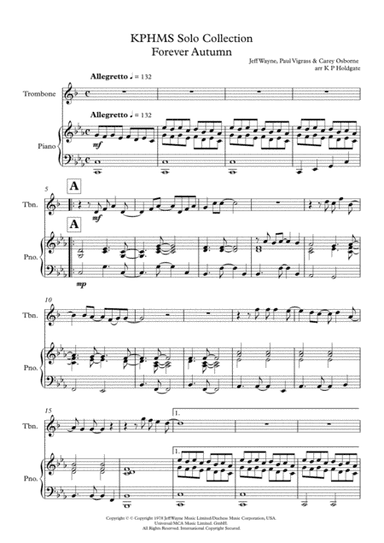 Forever Autumn (arr. Kevin P Holdgate)
