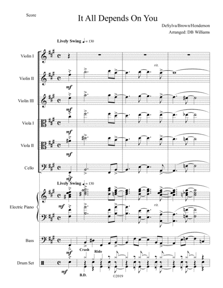 It All Depends On You (arr. DB Williams)