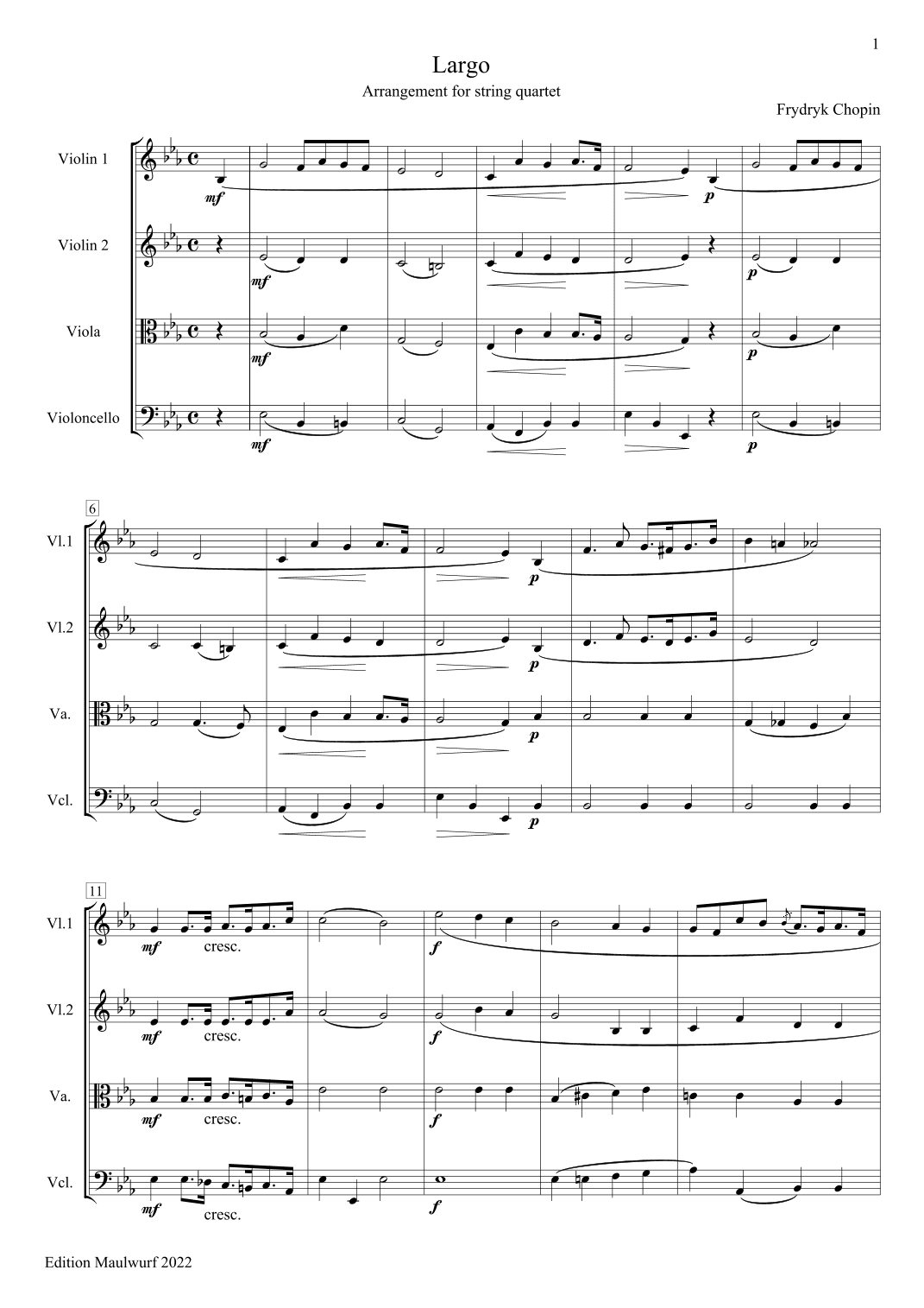 Largo (arr. Edition Maulwurf)