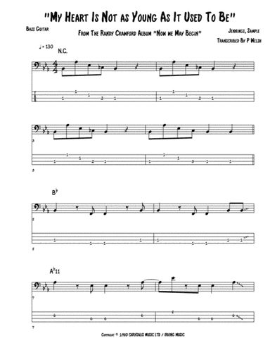 My Heart Is Not As Young As It Used To Be (arr. Paul welsh)