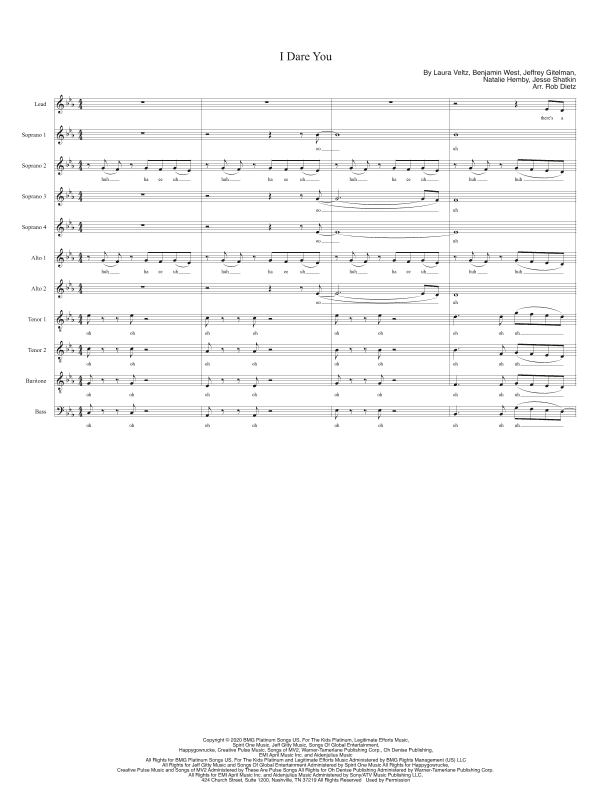 I Dare You (arr. Rob Dietz)