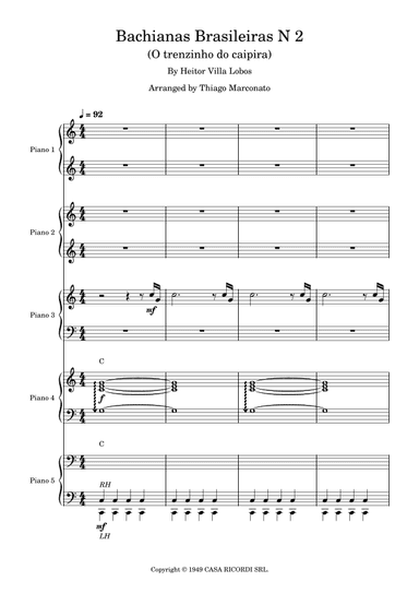 Bachianas Brasileiras N 2 (arr. Thiago Marconato)