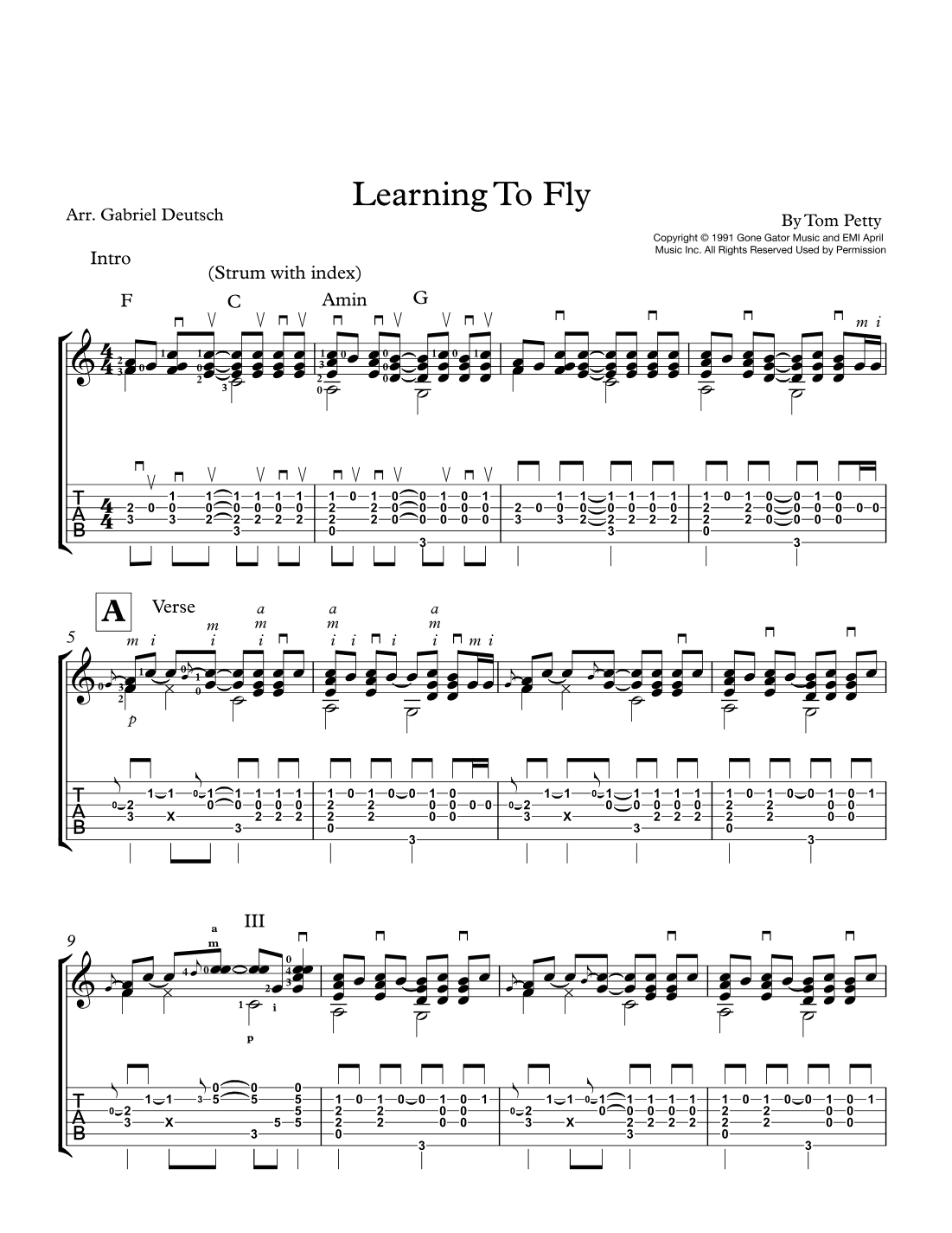 Learning To Fly (arr. Gabriel Deutsch)