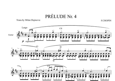 Prelude Op.28 No.4 (arr. Milan Dujmović)
