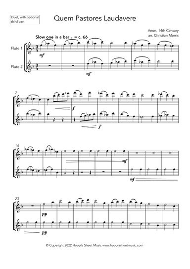 Quem Pastores Laudavere (arr. Christian Morris)