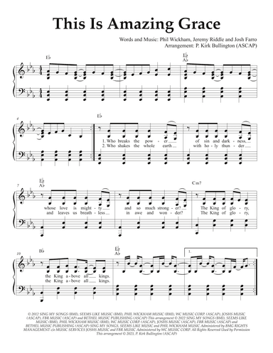 This Is Amazing Grace (arr. P. Kirk Bullington, ASCAP)