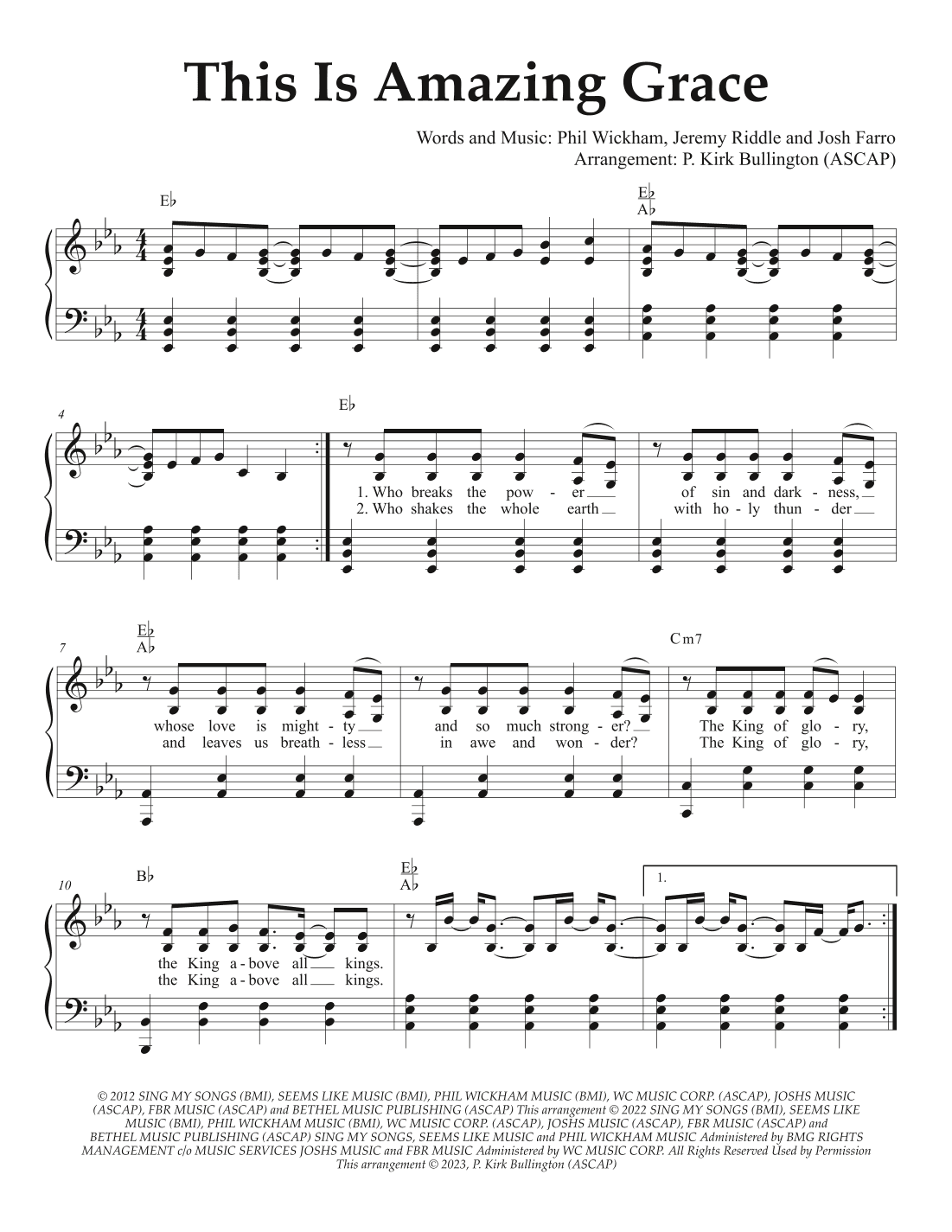 This Is Amazing Grace (arr. P. Kirk Bullington, ASCAP)