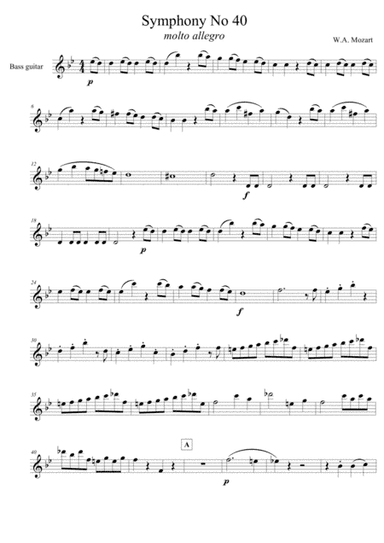 Symphony No 40, molto allegro (arr. Tatiana Riabinkina)