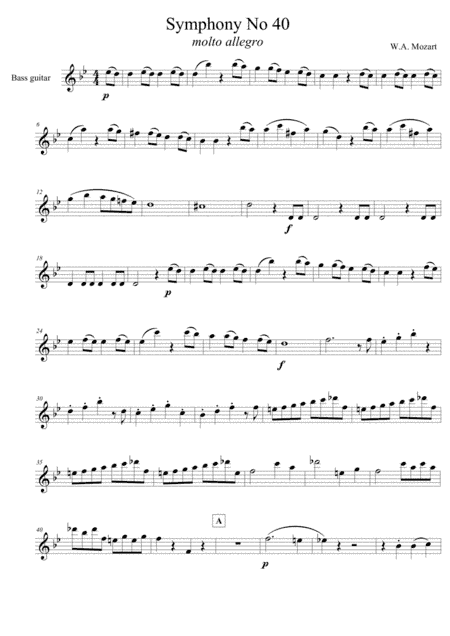 Symphony No 40, molto allegro (arr. Tatiana Riabinkina)