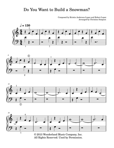 Do You Want To Build A Snowman? (arr. Christine Simpson)