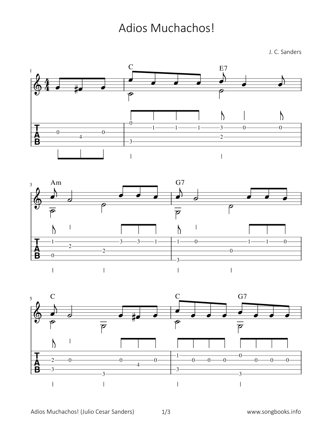 Adios Muchachos! (arr. Bettina Schipp)