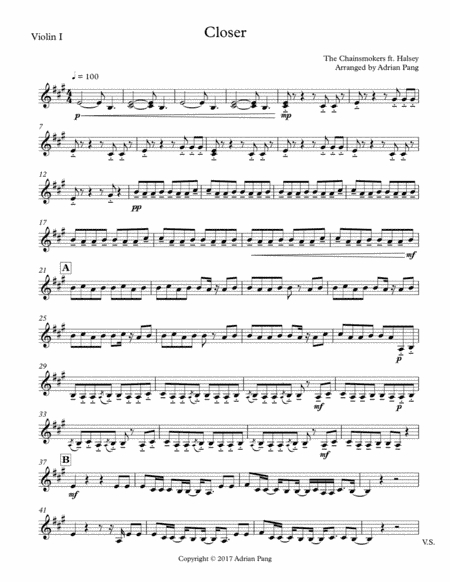 Closer (arr. Adrian Pang)