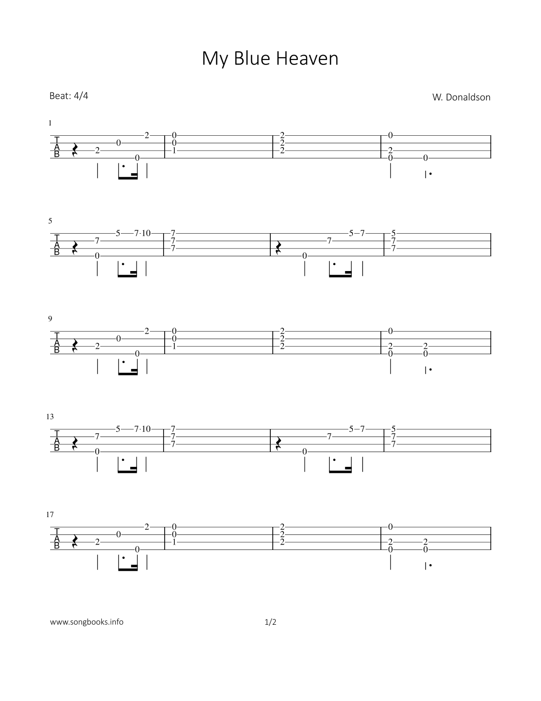 My Blue Heaven (arr. Bettina Schipp)