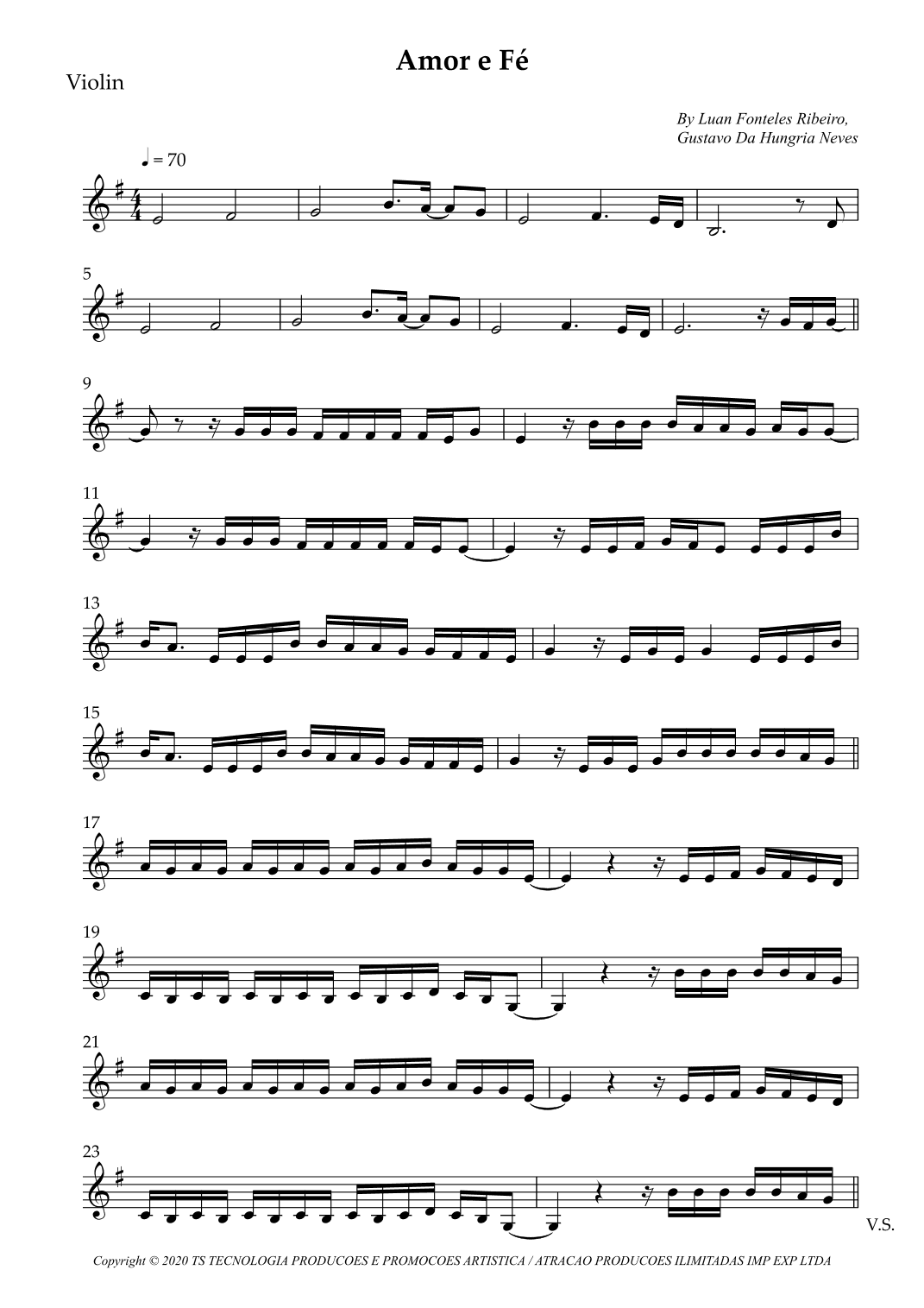 Amor E Fe (arr. Wesley S. SIlva)