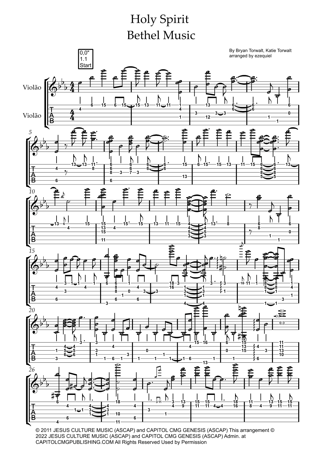 Holy Spirit (arr. ezequiel zeferino edição)