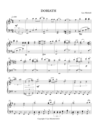 DORIATH: From The Elven Kingdoms: For Piano