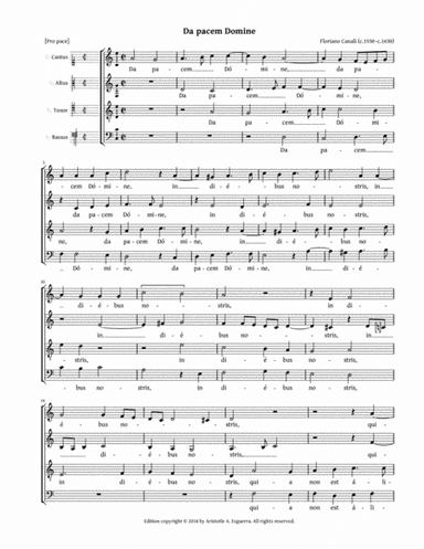 Da pacem Domine (Canali) (arr. Aristotle A. Esguerra)