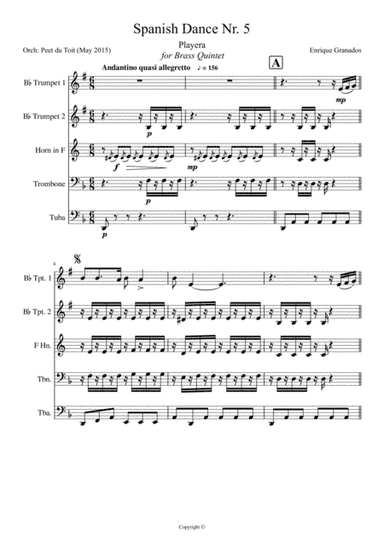 Spanish Dance No. 5 (Playera) - Enrique Granados (arr. Peet du Toit)