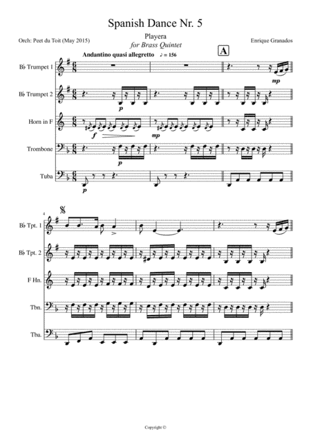 Spanish Dance No. 5 (Playera) - Enrique Granados (arr. Peet du Toit)