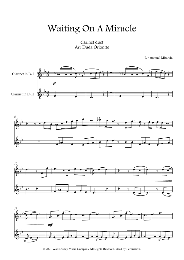 Waiting On A Miracle (arr. Duda Oriontte)