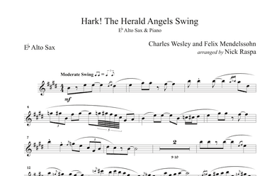 Hark! The Herald Angels Swing (Alto Sax & Piano) Alto Sax part (arr. Nick Raspa)