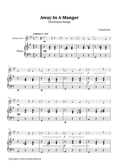 Away In A Manger (arr. Guima's Editions)