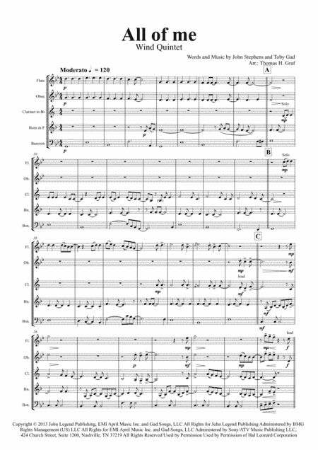 All Of Me (arr. Thomas H. Graf)
