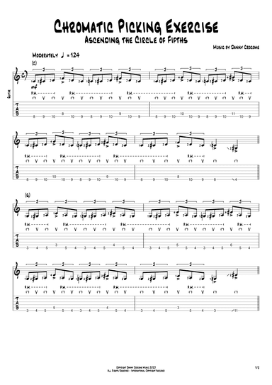 Chromatic Picking Exercise (Ascending the Circle of Fifths)