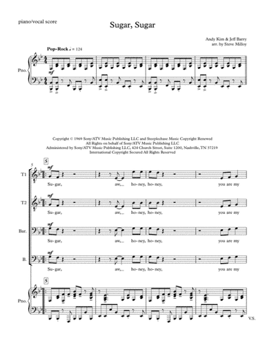 Sugar, Sugar (arr. Steve Milloy)