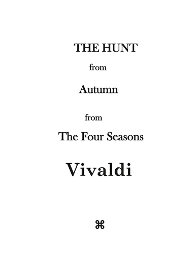 The Hunt from Autumn (The Four Seasons ) (arr. J.L. Schwabe)